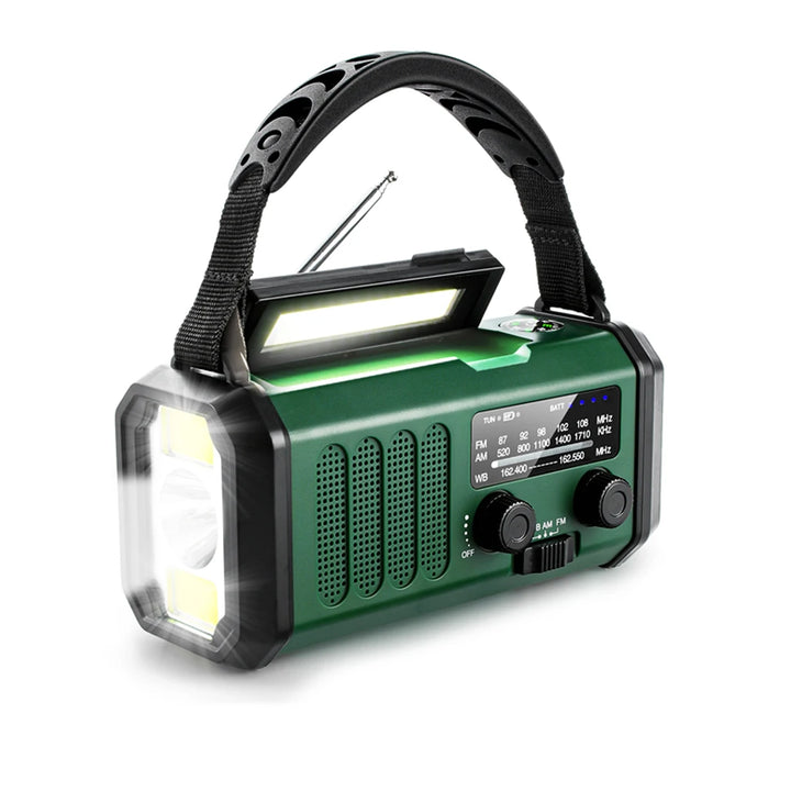 Radio Linterna de emergencia generador con manivela Solar